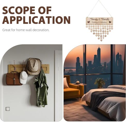 تقويم عيد ميلاد العائلة من Kisangel معلق على الحائط، تقويم خشبي DIY مع 50 قطعة من العلامات التذكيرية ديكور لأعياد الميلاد والمكتب المنزلي والاحتفال بالذكرى السنوية in Kuwait