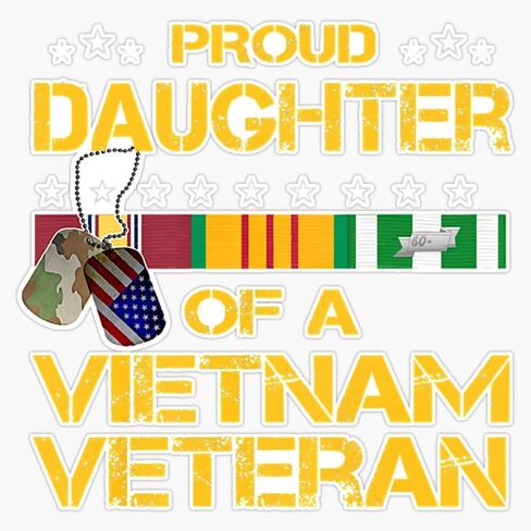 LAD Studio Daughter of A Vietnam Veteran Im Proud Sticker Bumper Sticker Vinyl Decal 5"" in Saudi Arabia