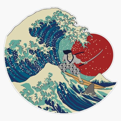 Samurai Sticker Outdoor Rated Vinyl Sticker Decal for Windows, Bumpers, Laptops or Crafts 5" in Saudi Arabia