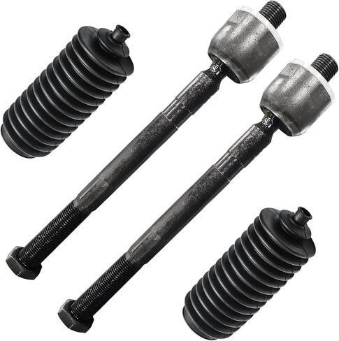 Detroit Axle - Front Inner Tie Rods Kit for 2011-2016 Hyundai Elantra 2013-2014 Elantra Coupe 2013-2017 Elantra GT 2012-2017 Veloster 2 Inner Tie Rod End Links 2 Rack and Pinion Boots Replacement in Saudi Arabia