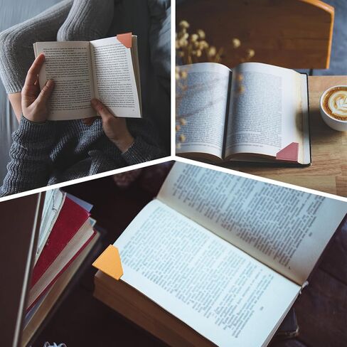 36 Pcs Leather Corner Bookmarks Diamond Shape Handmade Reading Gifts for Women Book Lovers Teachers Students School Office Home Supplies, 6 Colors in Saudi Arabia