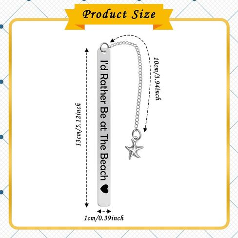 Beach Lover Gifts for Women Bookmark Beach Theme Gifts for Girls Family Friends Sisters Besties Coworkers Student Vacation Gift Birthday Present for Women Friends Metal Bookmark Graduation Present in Saudi Arabia