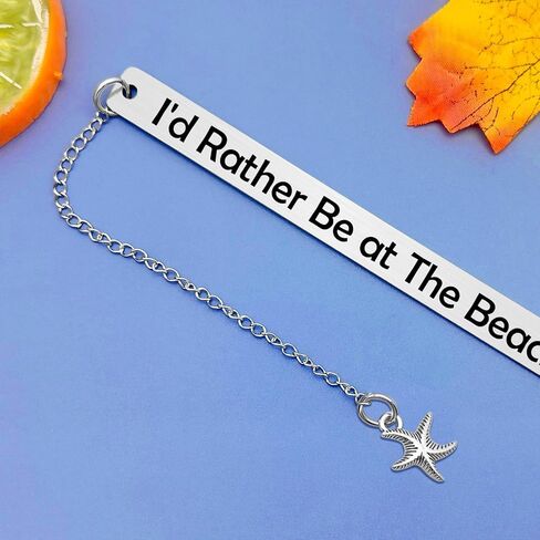 Beach Lover Gifts for Women Bookmark Beach Theme Gifts for Girls Family Friends Sisters Besties Coworkers Student Vacation Gift Birthday Present for Women Friends Metal Bookmark Graduation Present in Saudi Arabia