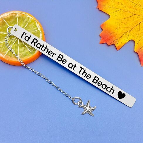Beach Lover Gifts for Women Bookmark Beach Theme Gifts for Girls Family Friends Sisters Besties Coworkers Student Vacation Gift Birthday Present for Women Friends Metal Bookmark Graduation Present in Saudi Arabia
