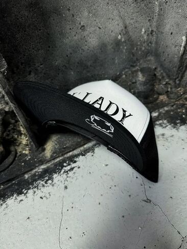 The Drive Clothing "OL' Lady Hat for Men & Women | Funny Offensive Fitted Baseball Cap | Structured Streetwear Hat | Bold Statement Urban Casual Headwear | Black & White in Kuwait