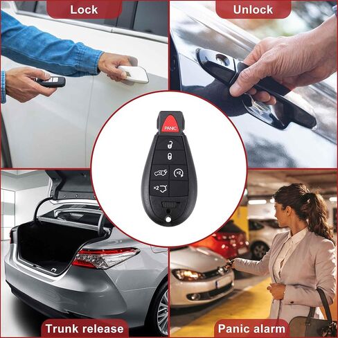 ACROPIX M3N5WY783X مفتاح التحكم عن بعد للدخول بدون مفتاح Fob لسيارة Jeep Grand Cherokee 2009-2013 لسيارة Jeep Commander 2008-2010 433 ميجا هرتز مجموعة مفاتيح التحكم البديلة في السيارة DIY أداة 6 أزرار سوداء in Saudi Arabia