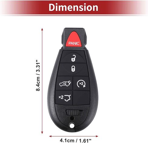 ACROPIX M3N5WY783X مفتاح التحكم عن بعد للدخول بدون مفتاح Fob لسيارة Jeep Grand Cherokee 2009-2013 لسيارة Jeep Commander 2008-2010 433 ميجا هرتز مجموعة مفاتيح التحكم البديلة في السيارة DIY أداة 6 أزرار سوداء in Saudi Arabia