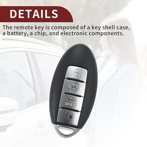 Keyless Entry Remote for Nissan Altima 2007-2012 315Mhz KR55WK48903 4 Button Reusable | Control Replacement Car Key Fob 1 Pcs for Nissan Maxima 2009-2014 in Saudi Arabia