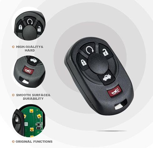 Remote Car Key Keyless Entry Transmitter Replacement for 2005/2006/2007 Cadillac STS/Chevrolet Corvette M3N65981403 315 MHz (Single) in Kuwait