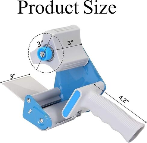 3-Inch Heavy Duty Packaging Tape Gun 4 Pcs Packing Tape Dispenser Gun Non Slip Silicone Handle Portable for Packing Boxes & Moving Box Sealing(Without Tape) in Kuwait