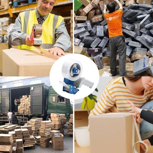 3-Inch Heavy Duty Packaging Tape Gun 4 Pcs Packing Tape Dispenser Gun Non Slip Silicone Handle Portable for Packing Boxes & Moving Box Sealing(Without Tape) in Kuwait