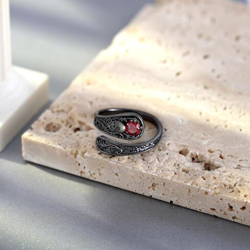 Gothic Skull Spoon Ring 925 Sterling Silver Skull Thumb Rings Skeleton Jewelry Gifts for Women in Kuwait