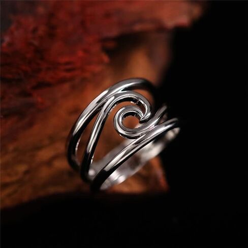 1pc Minimalist Geometric Wave Women's Ring Stylish Everyday Wear Personalized Gifts for Her Elegant Charm and Graceful Sophistication Unique Fashion Accessory Perfect in Saudi Arabia