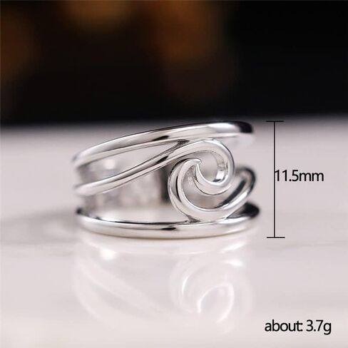 1pc Minimalist Geometric Wave Women's Ring Stylish Everyday Wear Personalized Gifts for Her Elegant Charm and Graceful Sophistication Unique Fashion Accessory Perfect in Saudi Arabia