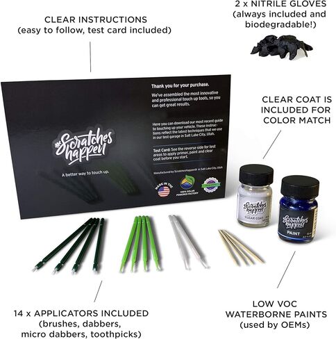 ScratchesHappen Exact-Match Touch Up Paint Kit - Kodiak Brown Metallic (J1/M7261A) for Ford - Essential (Paint + Clear Coat) in Kuwait