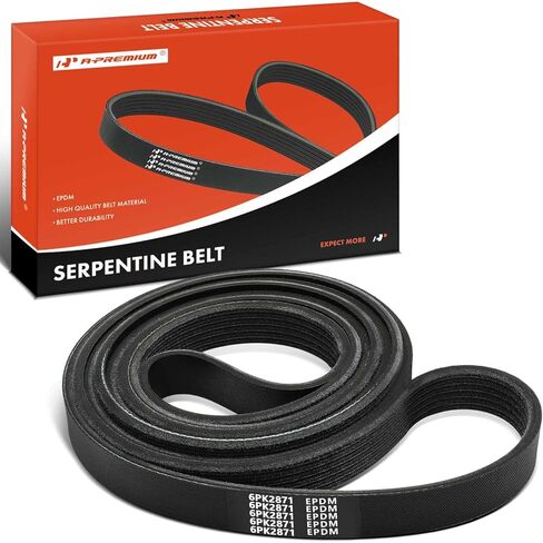 حزام قيادة أفعواني للمحرك مقاس 113.05 بوصة من A-Premium متوافق مع Ford F-250 وF-350 وJeep Liberty وBuick Skylark وSomerset وSomerset Regal وOldsmobile Calais وPontiac Grand Am in Saudi Arabia