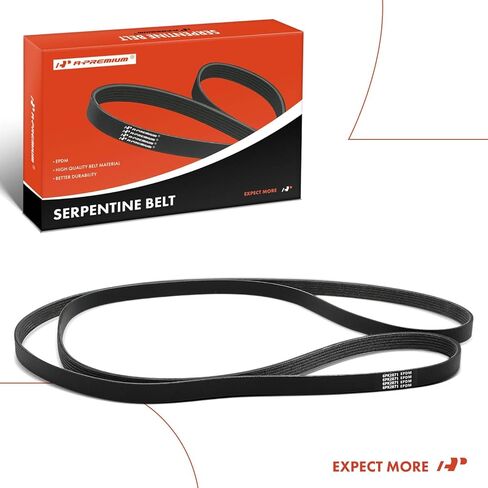 حزام قيادة أفعواني للمحرك مقاس 113.05 بوصة من A-Premium متوافق مع Ford F-250 وF-350 وJeep Liberty وBuick Skylark وSomerset وSomerset Regal وOldsmobile Calais وPontiac Grand Am in Saudi Arabia