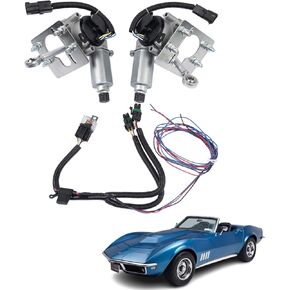 914015 Front Left & Right Electric Headlamp Motor Headlight Conversion Kit Replacement for Chevrolet Corvette C3 1968-1982# 914015 411062A in Kuwait