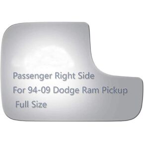 JZSUPER Lower Side Towing Mirror Glass fit for 1994-2009 Dodge Ram 1500 2500 3500 4000 4500 5500 700 Van Pickup Truck, Rearview Flat Glass Passenger Right Side RH Replacement, Including Adhesive in Kuwait