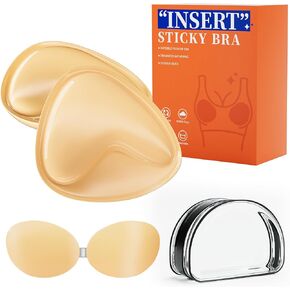 حمالة صدر لاصقة مزدوجة الجوانب، حمالة صدر بدون حمالات للنساء مع زوج من حمالة الصدر اللاصقة من السيليكون in Kuwait