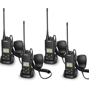 SAMCOM FPCN10A Two Way Radios with Speaking Mic, 3000mAh High Power 2 Way Radio Long Range, Rugged UHF Walkie Talkies with Shoulder Mic for Restaurant Hotel (4 Pcs Radio + 4 Speaker Mic) in Kuwait