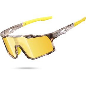Cycling Polarized Night Vision Glasses for Men Oversized Frame Driving Mountain Bike Anti Glare Yellow Lens Glasses in Kuwait