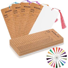60 PCS Reading List Bookmarks with Colorful Tassels – 50 Book Tracker Bookmarks & 10 Blank White Bookmarks for Book Lovers, Students, Teachers – Graduation Gifts, Reading Log, Back-to-School Supplies in Saudi Arabia
