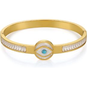 STWTR Gold Evil Eye Bracelets for Women, Stainless Steel Lucky Amulet Chain Bracelet Jewelry Gifts in Kuwait