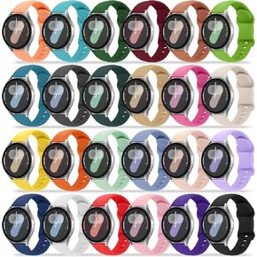 12 Pack Bands Compatible with Samsung Galaxy Watch 7 6 5 4 40mm 44mm/6 4 Classic 43mm 47mm 42mm 46mm/5 Pro 45mm/Active 2 Band, 20mm Soft Silicone Sport Replacement Strap for Women Men in Kuwait
