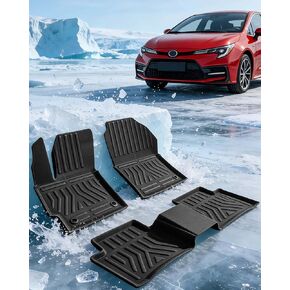 for Toyota Corolla Floor Mats 2026-2020 (Not for Hatchback/Cross), Full Set for Corolla All Weather Rubber Heavy Duty Cargo Liners Trunk, Car Carpet Cover Accessories in Kuwait