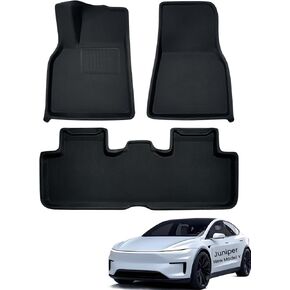 All-Weather Floor Mats for 2025-2026 Tesla Model Y Juniper - TPE Waterproof & Anti-Slip Car Mats, Custom Fit Full Coverage Interior Accessories (5-Seater) in Saudi Arabia