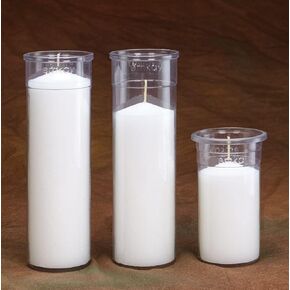Emkay Candles Candle-Devotional Lights in Clear Plastic Insert-7 Day (Pack of 24) (#1795) in Saudi Arabia