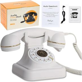 Audio Guest Book Wedding Phone, Vintage Voice Message Recorder Telephone with Premium Gift Box for Special Events, Bridal Shower, Birthday Party, Baby Shower, Anniversary, Engagement in Kuwait