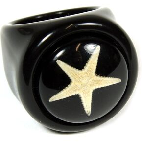 Starfish Black Ring Size 6 in Kuwait
