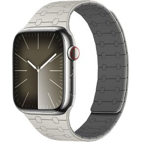 Amizee Magnetic Bands Compatible with Apple Watch Band 49mm 45mm 44mm 42mm 41mm 40mm 38mm Women Men Sport Silicone Strap for iWatch Ultra 2 Series 9 8 7 6 SE 5 4 3 2 1 (41/40/38, Black) in Kuwait