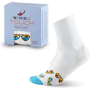 Marcoliani Milano No Show Socks Men - Sunglasses Invisible Touch | Essence of Cotton in Kuwait