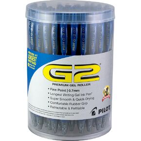 Pilot G2 Premium Gel Pens, Blue Pens, Fine Point 0.7 mm, Tub of 48, Blue in Kuwait