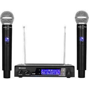نظام ميكروفون لاسلكي MicrocKing، مع 4 ميكروفونات محمولة، هيكل معدني، تردد ثابت، نطاق طويل 400 قدم، مثالي للحفلات/الزفاف/الكنيسة/المؤتمرات/الخطاب in Kuwait
