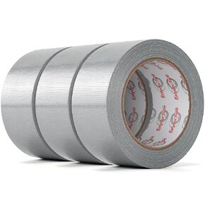Silver Duct Tape Heavy Duty 2 Inch x 30 Yards, Waterproof Industrial Strength Adhesive Tape for Indoor Outdoor Repairs, Sealing, Tear by Hand & No Residue, 1 Roll in Kuwait