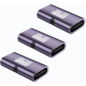 وصلة USB C أنثى إلى أنثى من النوع C مع PD 240 وات 40 جيجابت في الثانية 8K/60 هرتز فيديو متوافق مع Thunderbolt 4/3، MacBook Pro/Air، الكمبيوتر المحمول، الكمبيوتر اللوحي، الهاتف in Kuwait