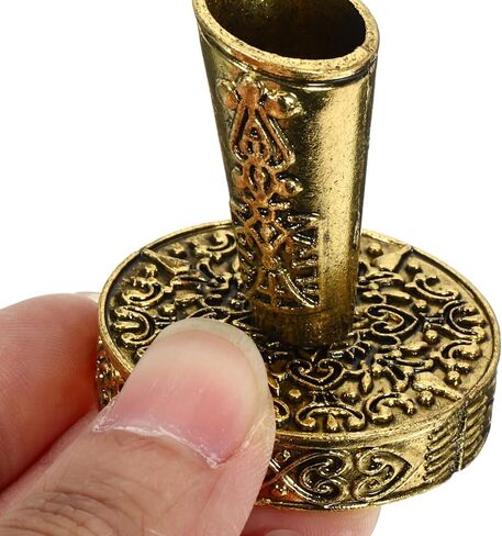 NUOBESTY Retro Metal Single Pen Holder for Desk Vintage Style Pen Stand Base Suitable for Fountain Quill and Writing Office Desk Organizer in Saudi Arabia