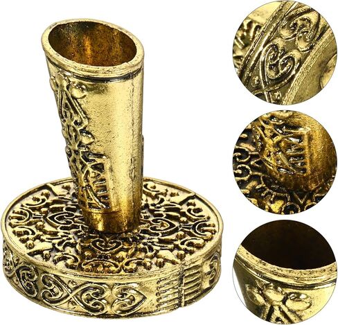 NUOBESTY Retro Metal Single Pen Holder for Desk Vintage Style Pen Stand Base Suitable for Fountain Quill and Writing Office Desk Organizer in Saudi Arabia