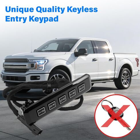 Keyless Entry Keypad Driver Side Compatible with 2015-2020 Ford F-150 2017-2020 F-250 F-350 F-450 F-550 Super Duty, Keyless Lock Pad Replace OE# FL3Z-14A626-AD 601-046 Keypad Actuator Assembly in Kuwait