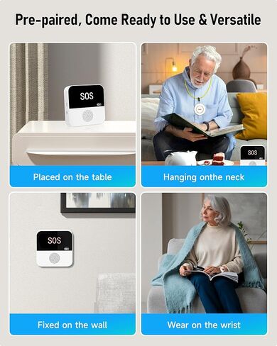زر الاتصال اللاسلكي - زر الذعر فقط، يلزم وجود محور WiFi ذكي - بدون رسوم شهرية، زر تنبيه الطوارئ لكبار السن في المنزل in Kuwait