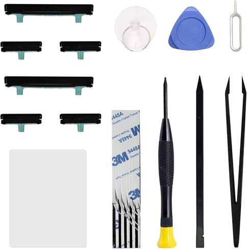 2 Pack for Galaxy S10 & S10 Plus Power Volume Button Replacement Repair Part, Side Buttons Compatible with S10 & S10 Plus, with Toolkit, Silver in Saudi Arabia