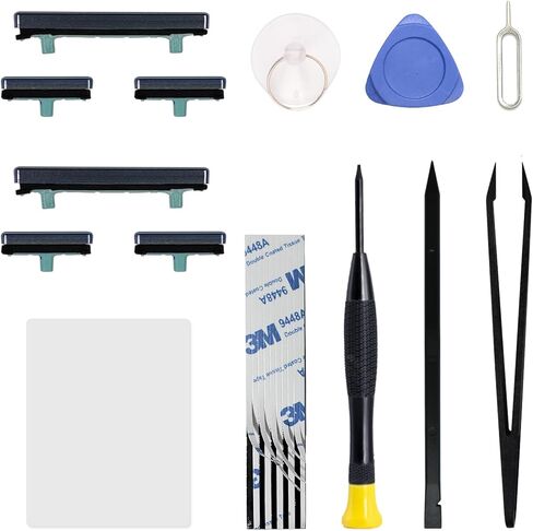 2 Pack for Galaxy S10 & S10 Plus Power Volume Button Replacement Repair Part, Side Buttons Compatible with S10 & S10 Plus, with Toolkit, Silver in Saudi Arabia