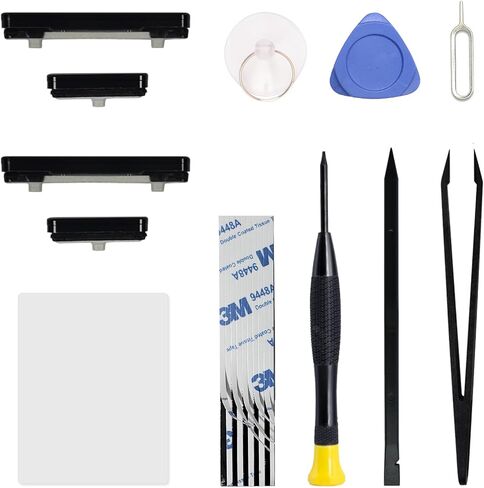 2 Pack for Galaxy S10 & S10 Plus Power Volume Button Replacement Repair Part, Side Buttons Compatible with S10 & S10 Plus, with Toolkit, Silver in Saudi Arabia