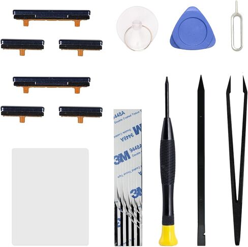 2 Pack for Galaxy S10 & S10 Plus Power Volume Button Replacement Repair Part, Side Buttons Compatible with S10 & S10 Plus, with Toolkit, Silver in Saudi Arabia
