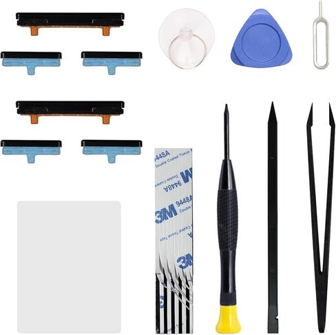 2 Pack for Galaxy S10 & S10 Plus Power Volume Button Replacement Repair Part, Side Buttons Compatible with S10 & S10 Plus, with Toolkit, Silver in Saudi Arabia