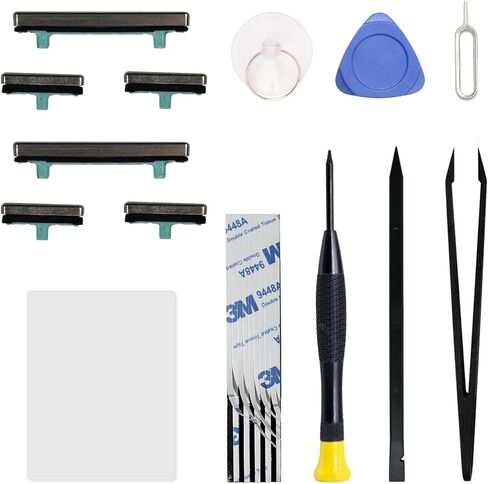 2 Pack for Galaxy S10 & S10 Plus Power Volume Button Replacement Repair Part, Side Buttons Compatible with S10 & S10 Plus, with Toolkit, Silver in Saudi Arabia